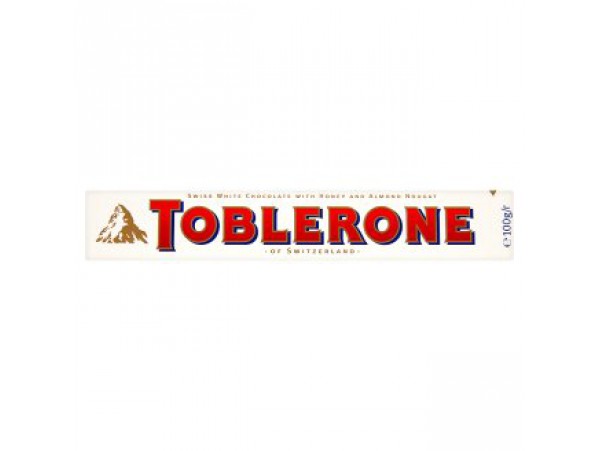 Toblerone швейцарский белый шоколад с медом и миндалем 100 г